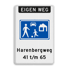Aluminium informatiebord met een dubbel omgezette rand