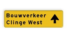 Aluminium informatiebord met een dubbel omgezette rand