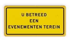 Aluminium informatiebord met een dubbel omgezette rand