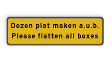 Aluminium informatiebord met een dubbel omgezette rand