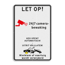 Aluminium informatiebord met dubbel omgezette rand