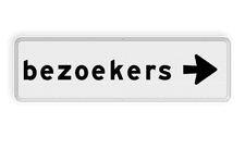 Aluminium informatiebord met een dubbel omgezette rand