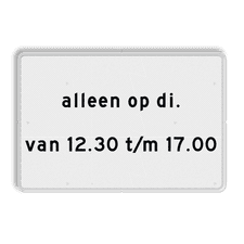 Aluminium informatiebord met een dubbel omgezette rand