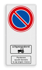 Aluminium informatiebord met een dubbel omgezette rand