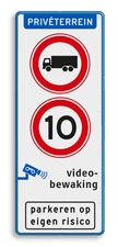 Aluminium informatiebord met een dubbel omgezette rand
