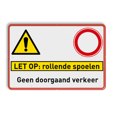 Aluminium informatiebord met een dubbel omgezette rand
