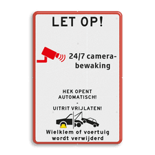 Aluminium informatiebord met dubbel omgezette rand