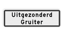 Aluminium scheepvaartbord met een dubbel omgezette rand
