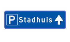 Aluminium informatiebord met een dubbel omgezette rand