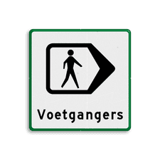 Aluminium informatiebord met een dubbel omgezette rand