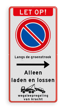 Aluminium informatiebord met een dubbel omgezette rand
