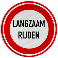 Aluminium informatiebord met een dubbel omgezette rand