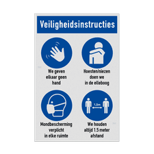 Veiligheidsbord vlak Alupanel (2mm)