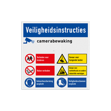 Veiligheidsbord vlak Alupanel (2mm)