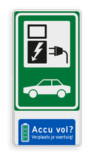 Aluminium informatiebord met een dubbel omgezette rand
