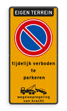Aluminium informatiebord met een dubbel omgezette rand