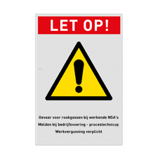 Veiligheidsbord vlak Alupanel (2mm)