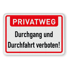 Verkehrsschild aus DibondTraffic mit Alform Rahmen