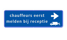 Aluminium informatiebord met een dubbel omgezette rand
