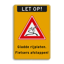 Aluminium informatiebord met dubbel omgezette rand