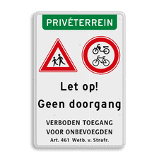 Aluminium informatiebord met dubbel omgezette rand