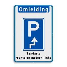 Aluminium informatiebord met dubbel omgezette rand