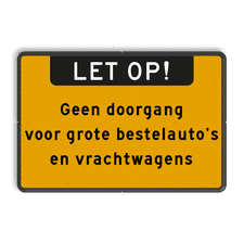Aluminium informatiebord met een dubbel omgezette rand