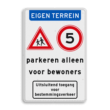 Aluminium informatiebord met dubbel omgezette rand