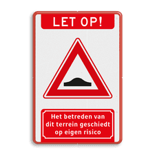 Aluminium informatiebord met dubbel omgezette rand