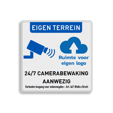 Aluminium informatiebord met een dubbel omgezette rand