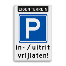 Aluminium informatiebord met dubbel omgezette rand