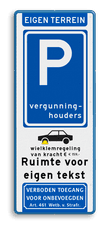 Aluminium informatiebord met een dubbel omgezette rand