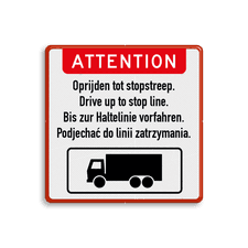 Aluminium informatiebord met een dubbel omgezette rand