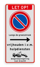 Aluminium informatiebord met een dubbel omgezette rand