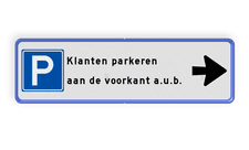 Aluminium informatiebord met een dubbel omgezette rand