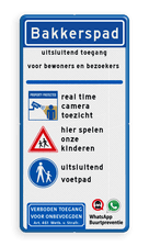 Aluminium informatiebord met een dubbel omgezette rand