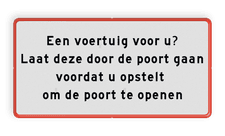 Aluminium informatiebord met een dubbel omgezette rand
