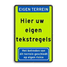 Aluminium informatiebord met dubbel omgezette rand