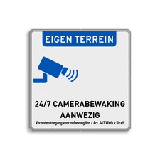 Aluminium informatiebord met een dubbel omgezette rand