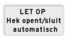 Aluminium informatiebord met een dubbel omgezette rand