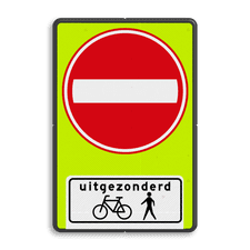 Aluminium informatiebord met dubbel omgezette rand