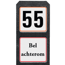 Bermpaal 1250x150x40mm met twee reflecterende bordjes 119x109mm