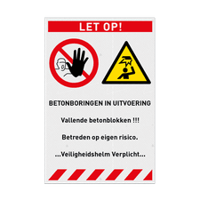 Veiligheidsbord vlak Alupanel (2mm)
