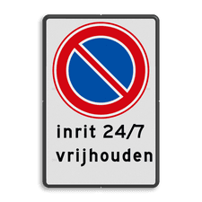 Aluminium informatiebord met dubbel omgezette rand