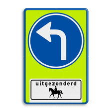 Aluminium informatiebord met dubbel omgezette rand