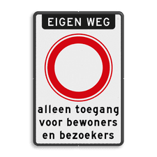 Aluminium informatiebord met dubbel omgezette rand