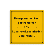 Aluminium omleidingsbord met een dubbel omgezette rand