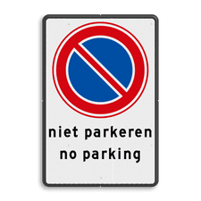 Aluminium informatiebord met dubbel omgezette rand