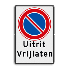 Aluminium informatiebord met dubbel omgezette rand