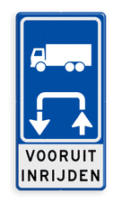 Aluminium informatiebord met een dubbel omgezette rand